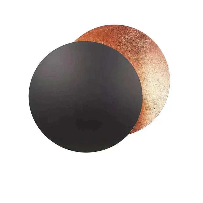 Lunaris Modern Wall Fixture — Solar Eclipse Overlapping Disc Design