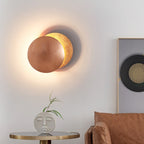 Lunaris Modern Wall Fixture — Solar Eclipse Overlapping Disc Design