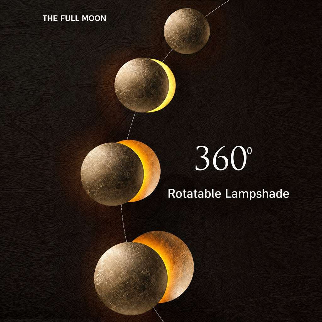 Lunaris Modern Wall Fixture — Solar Eclipse Overlapping Disc Design