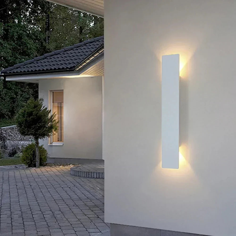 LuxeLite Waterproof Aluminium Outdoor Wall Light — Up and Down LED Lighting