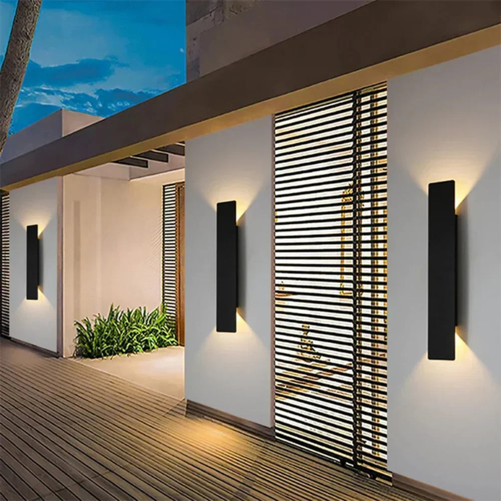 LuxeLite Waterproof Aluminium Outdoor Wall Light — Up and Down LED Lighting