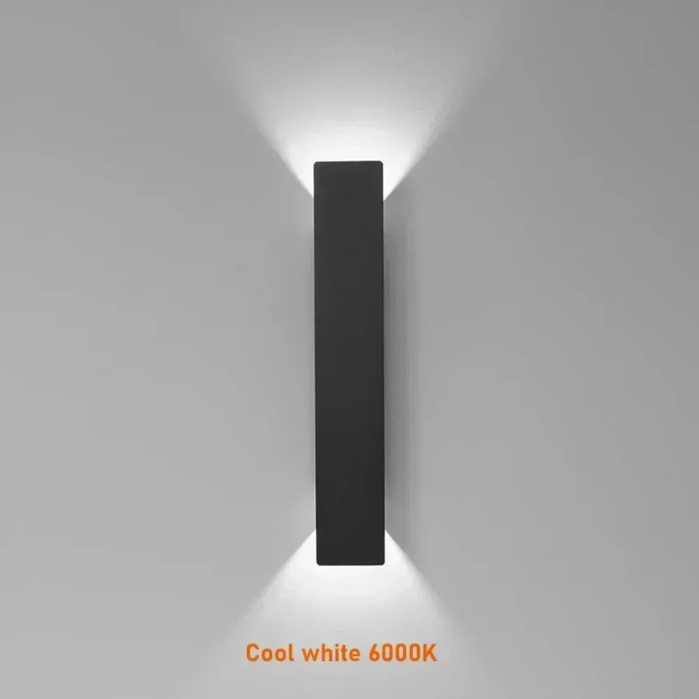 LuxeLite Waterproof Aluminium Outdoor Wall Light — Up and Down LED Lighting