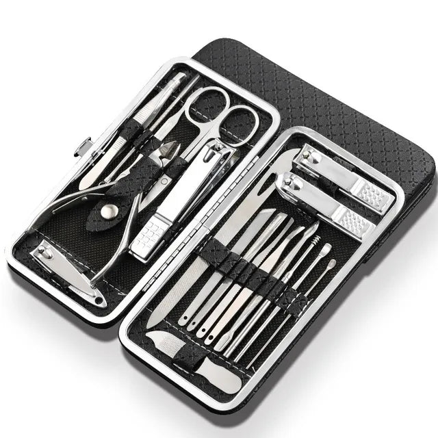 LuxeTools 19-Piece Professional Stainless Steel Manicure & Pedicure Set