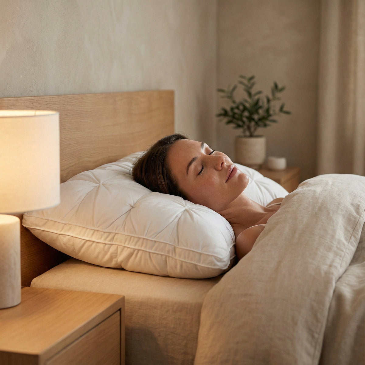 Luxurious Down Pillow | Soft Support for Restful Sleep | Breathable Cotton Cover