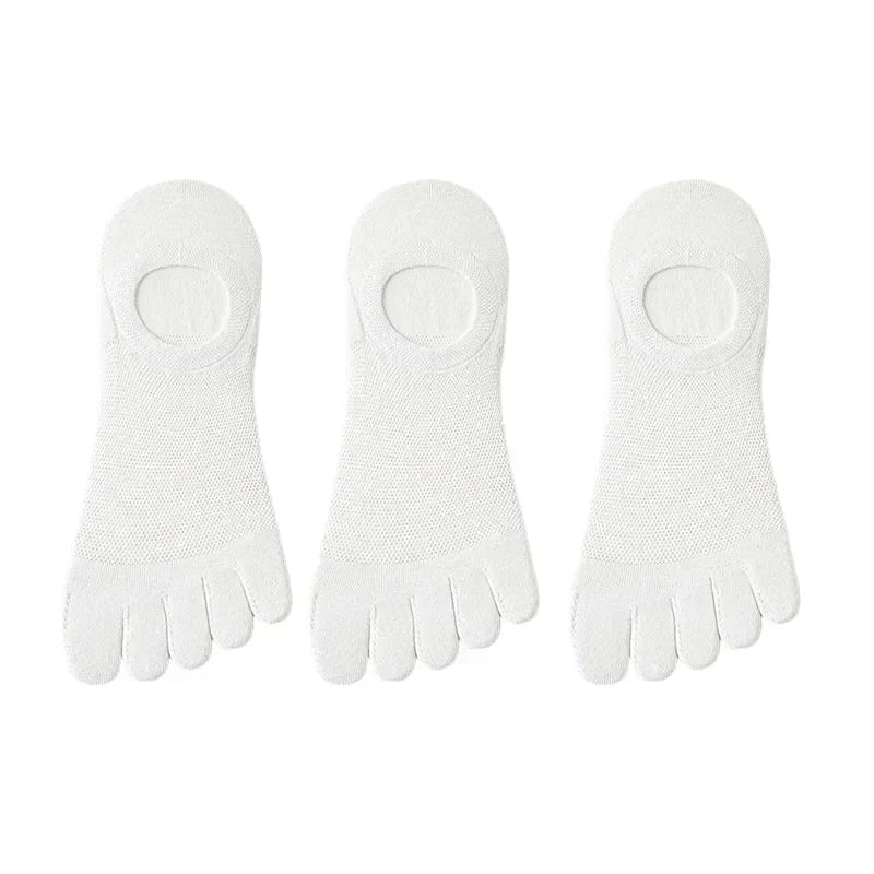 Men's 3-Pair No-Show Toe Socks for Ultimate Comfort & Style