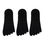 Men's 3-Pair No-Show Toe Socks for Ultimate Comfort & Style