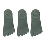 Men's 3-Pair No-Show Toe Socks for Ultimate Comfort & Style