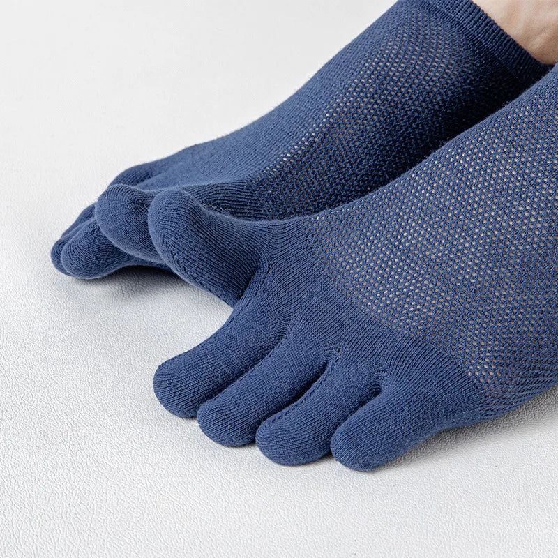 Men's 3-Pair No-Show Toe Socks for Ultimate Comfort & Style