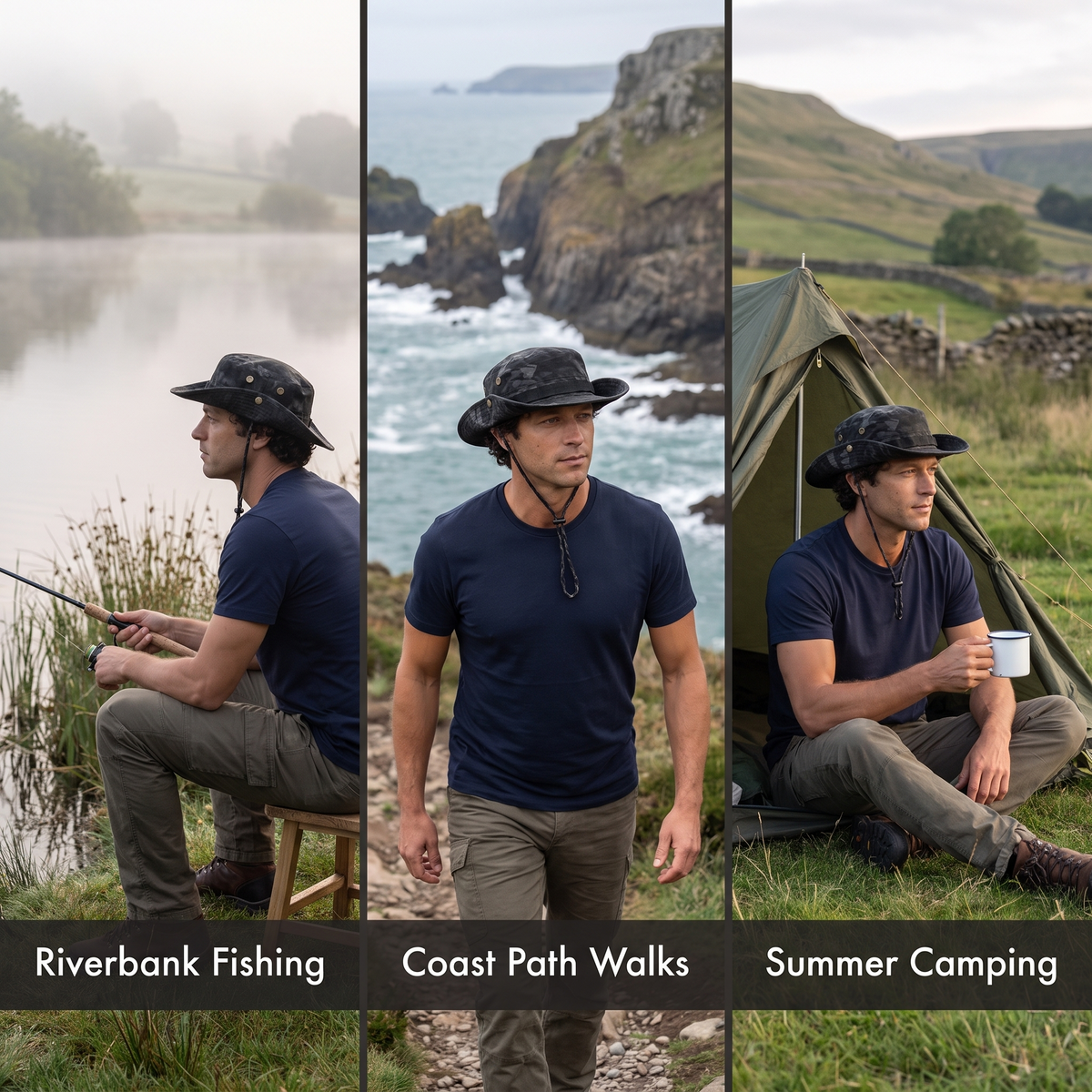 Men's Boonie Hat - Packable Wide Brim Sun Hat - Fishing Hat