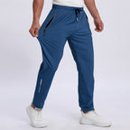 Men's Breathable Track Pants Reflective Quick Dry Drawstring Joggers