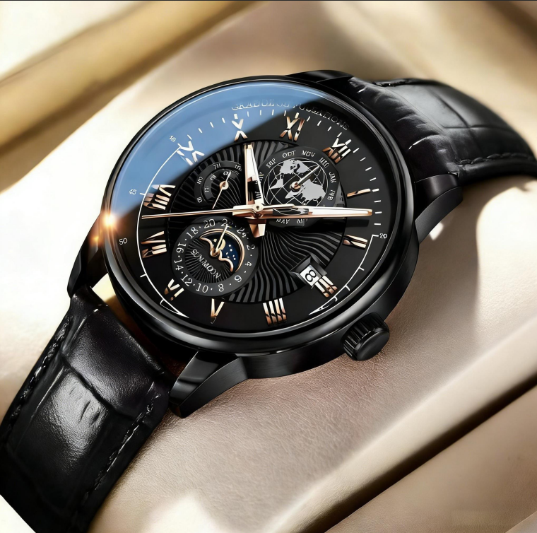 Men's Business Automatic Mechanical Watch – 316L Stainless Steel, Sapphire Glass