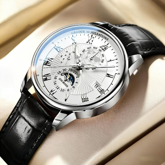 Men's Business Automatic Mechanical Watch – 316L Stainless Steel, Sapphire Glass