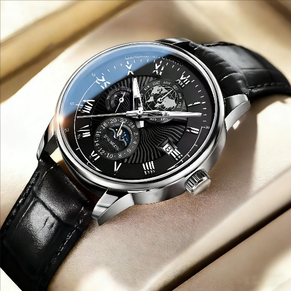 Men's Business Automatic Mechanical Watch – 316L Stainless Steel, Sapphire Glass