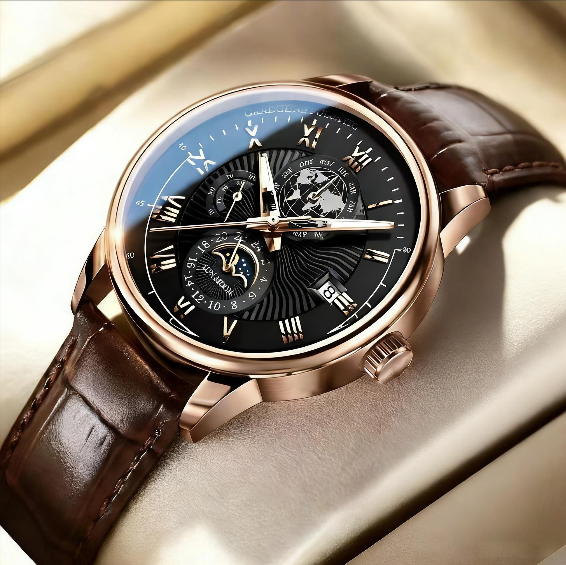 Men's Business Automatic Mechanical Watch – 316L Stainless Steel, Sapphire Glass