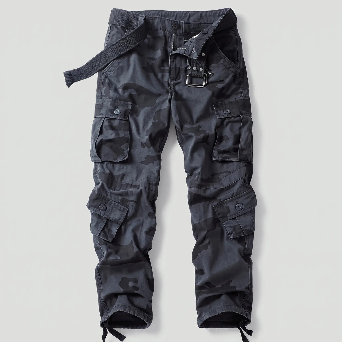 Men's Camo Cargo Trousers - Combat Trousers - 8 Pocket Relaxed Fit