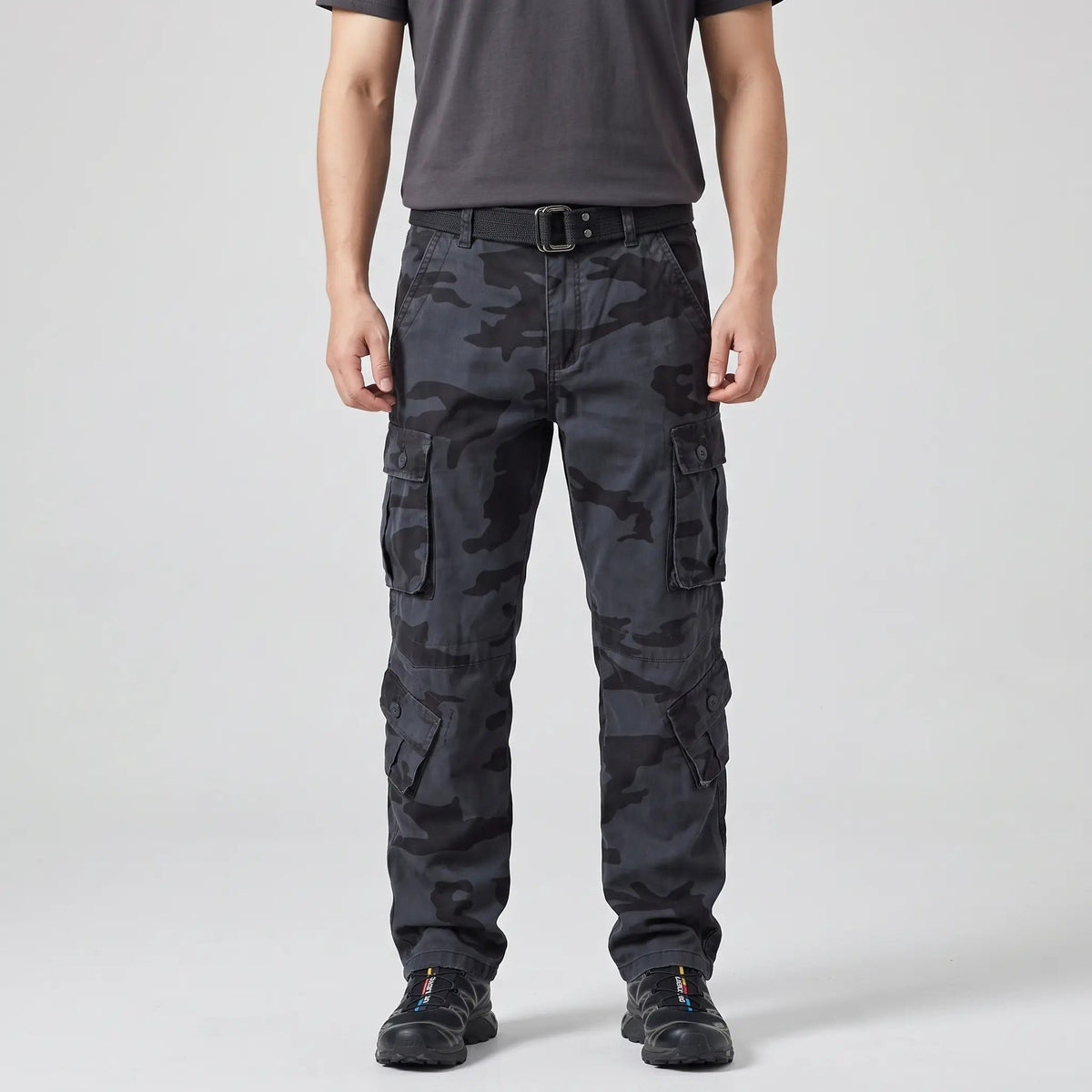 Men's Camo Cargo Trousers - Combat Trousers - 8 Pocket Relaxed Fit