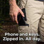 Men's Cargo Shorts – Knee Length Shorts – Zip Pocket Hiking Shorts