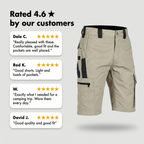 Men's Cargo Shorts – Knee Length Shorts – Zip Pocket Hiking Shorts