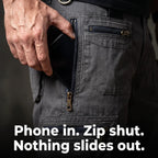 Men's Cargo Shorts - Knee Length Work Shorts with Zip Pockets