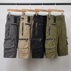 Men's Cargo Shorts - Knee Length Work Shorts with Zip Pockets