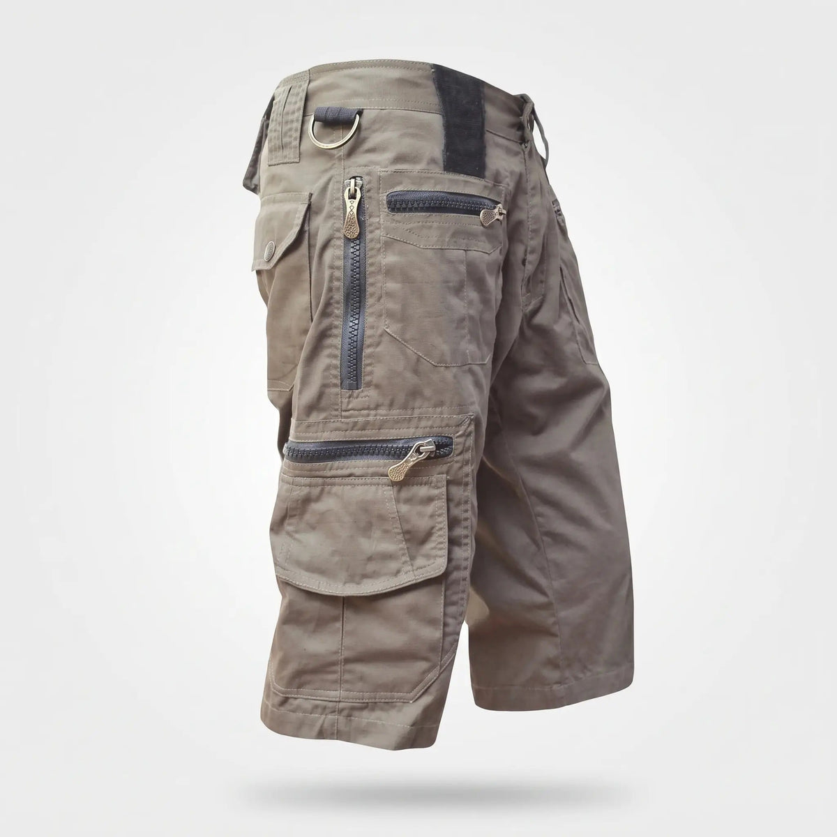 Men's Cargo Shorts - Knee Length Work Shorts with Zip Pockets