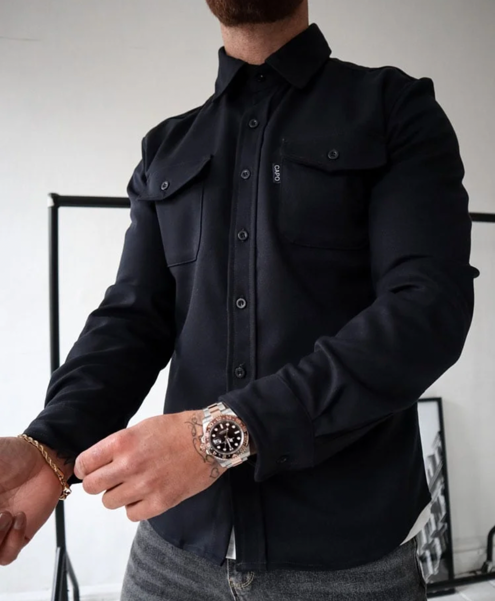 Men's Casual Shirt Jacket for Layering