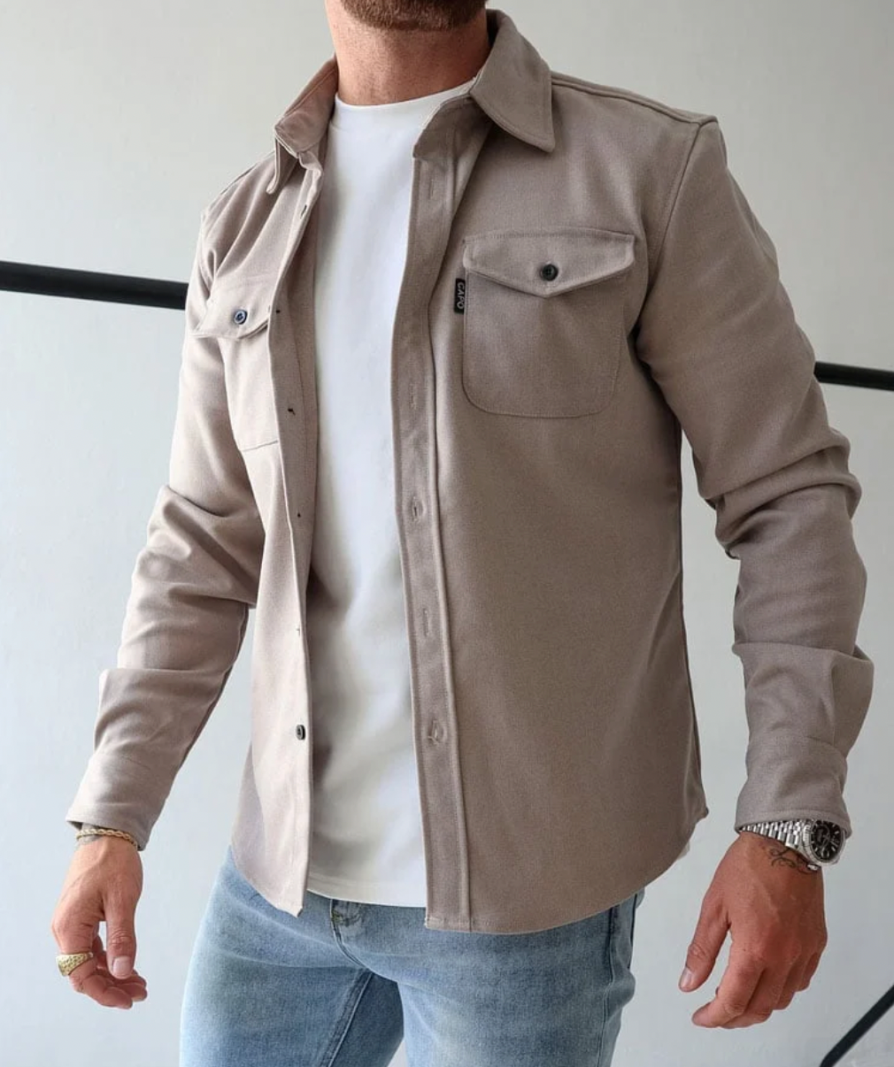 Men's Casual Shirt Jacket for Layering