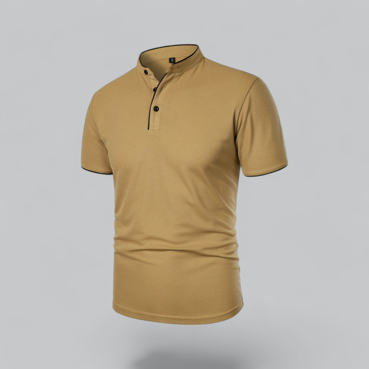 Men's Collarless Polo Shirt – Classic Style for Any Occasion