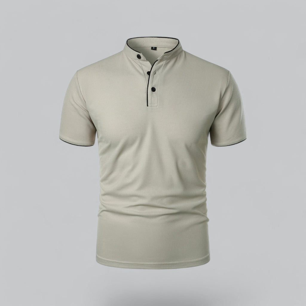 Men's Collarless Polo Shirt – Classic Style for Any Occasion