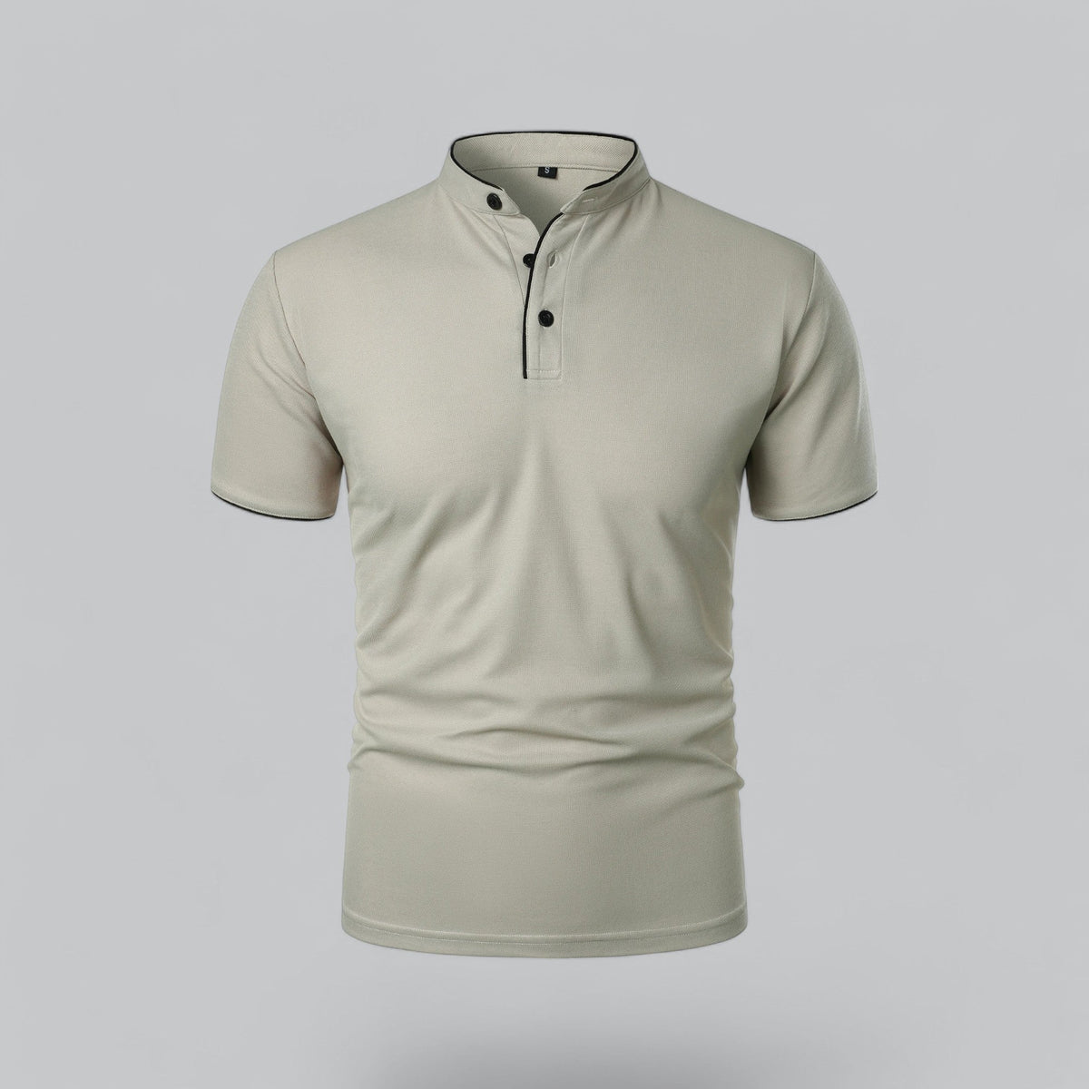 Men's Collarless Polo Shirt – Classic Style for Any Occasion