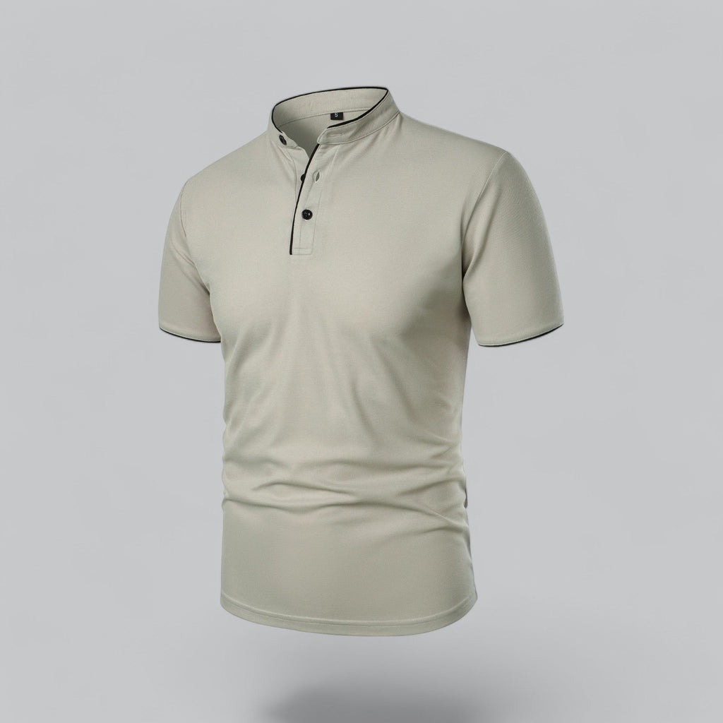 Men's Collarless Polo Shirt – Classic Style for Any Occasion