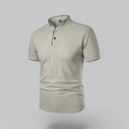 Men's Collarless Polo Shirt – Classic Style for Any Occasion