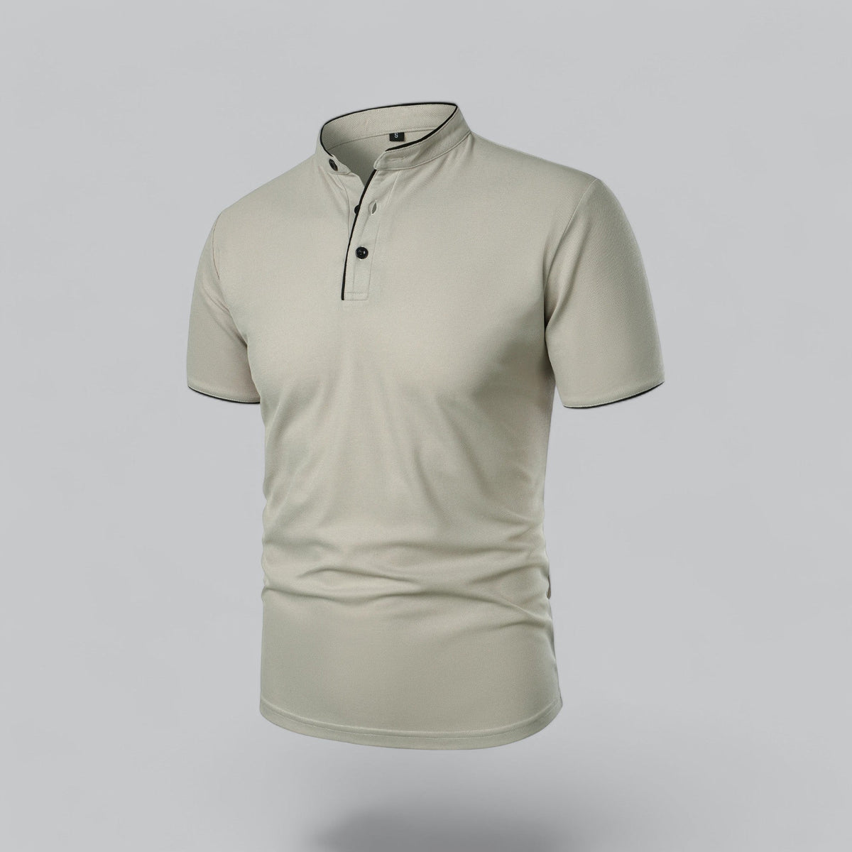 Men's Collarless Polo Shirt – Classic Style for Any Occasion