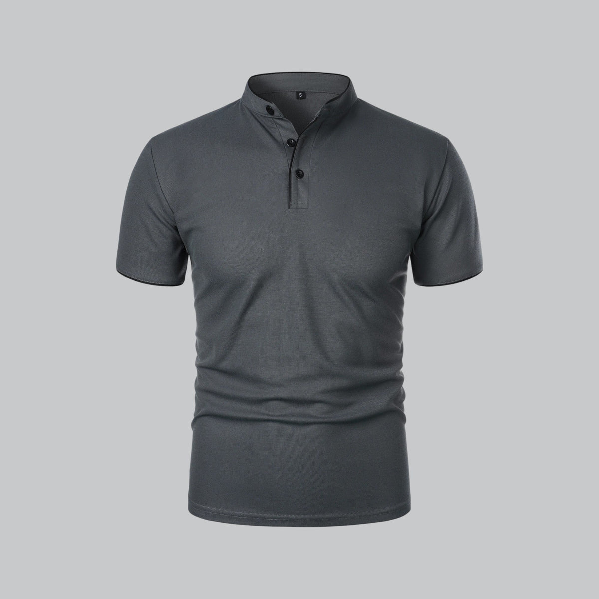 Men's Collarless Polo Shirt – Classic Style for Any Occasion