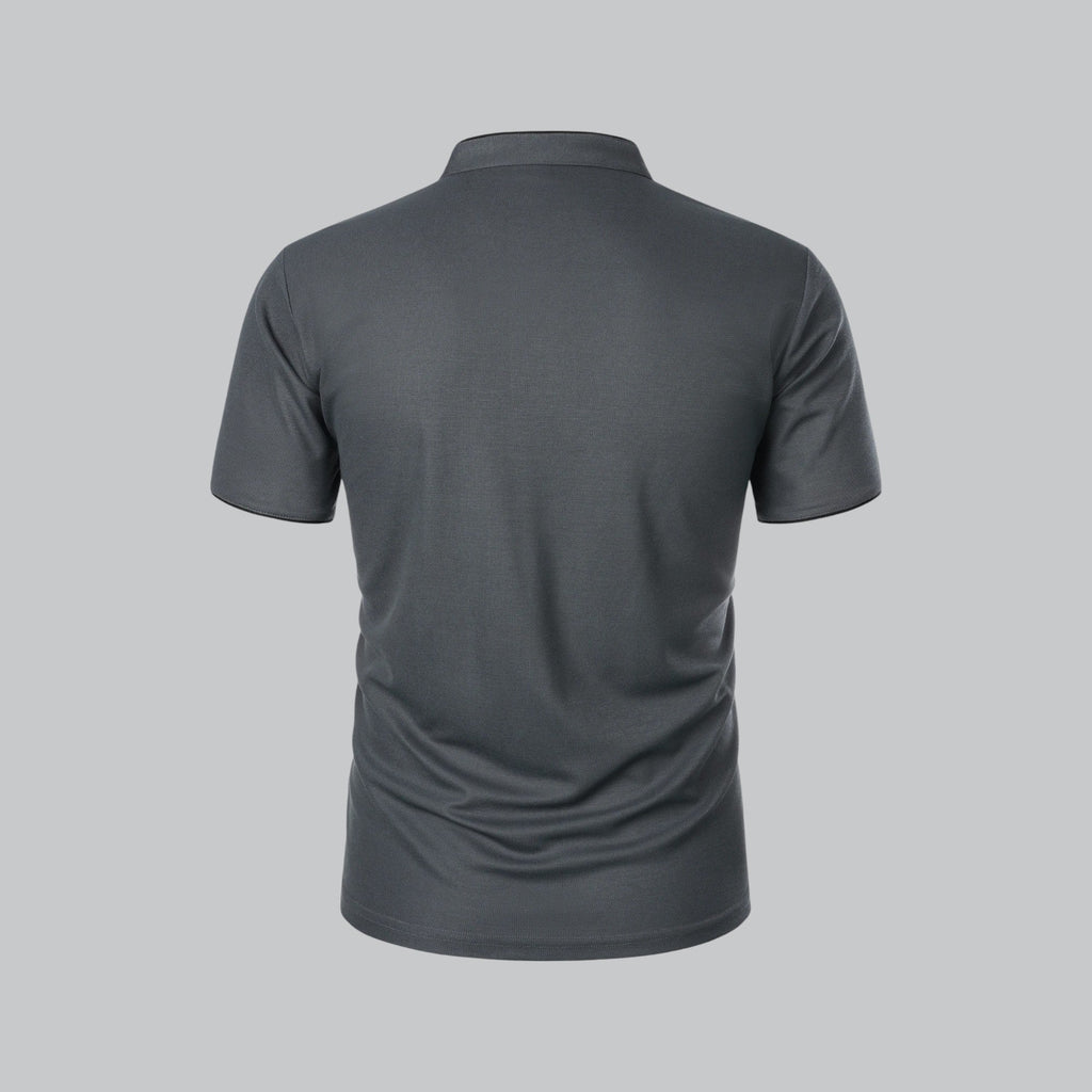 Men's Collarless Polo Shirt – Classic Style for Any Occasion