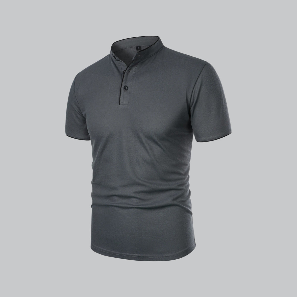 Men's Collarless Polo Shirt – Classic Style for Any Occasion