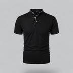 Men's Collarless Polo Shirt – Classic Style for Any Occasion