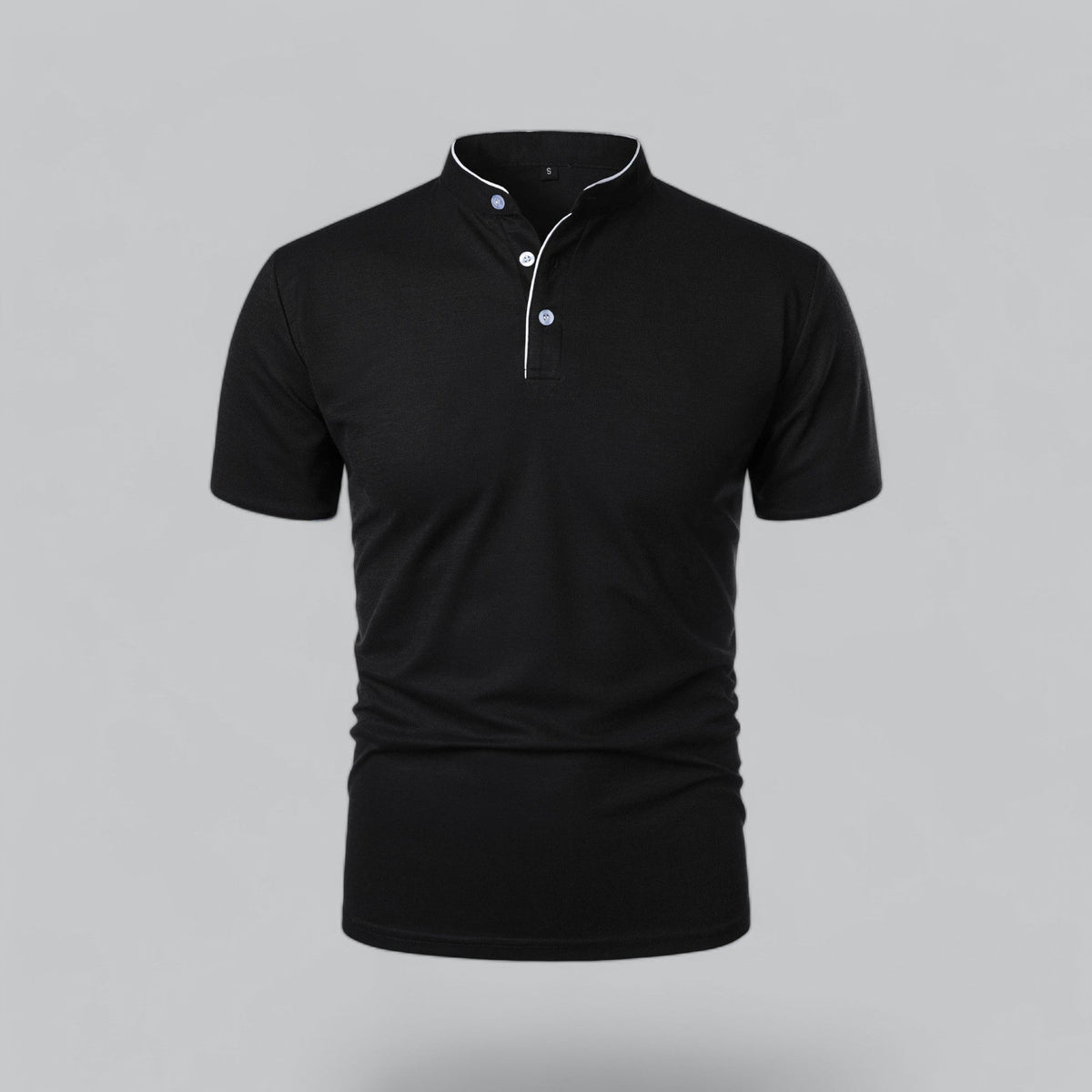 Men's Collarless Polo Shirt – Classic Style for Any Occasion