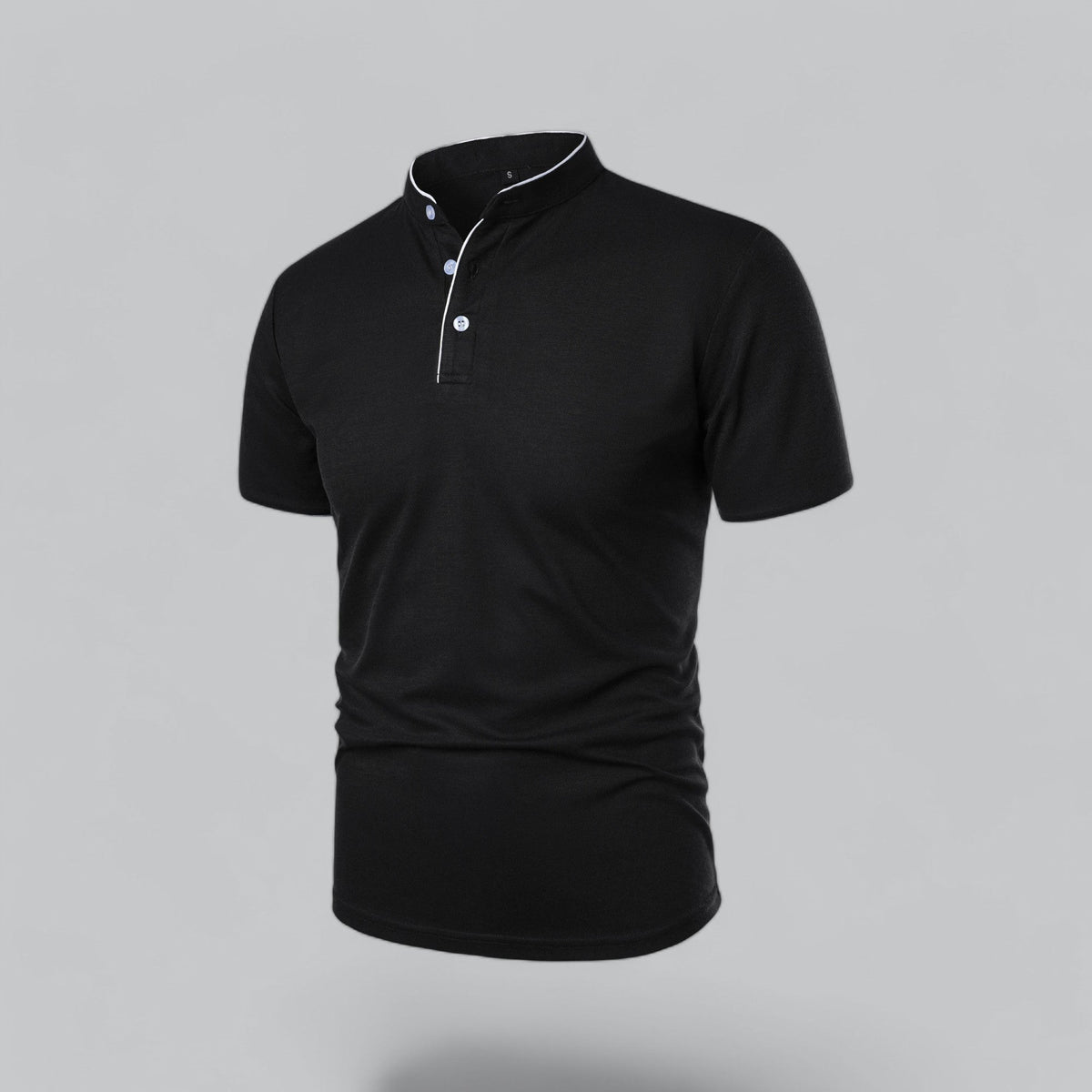 Men's Collarless Polo Shirt – Classic Style for Any Occasion