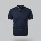 Men's Collarless Polo Shirt – Classic Style for Any Occasion