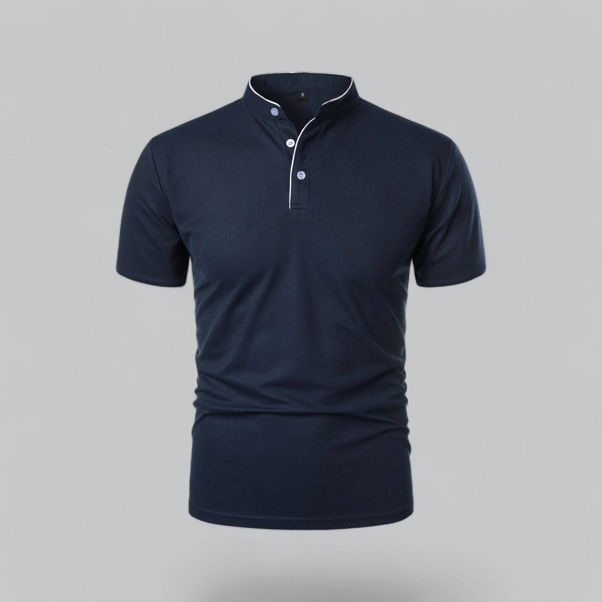 Men's Collarless Polo Shirt – Classic Style for Any Occasion