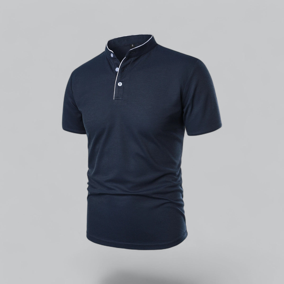 Men's Collarless Polo Shirt – Classic Style for Any Occasion