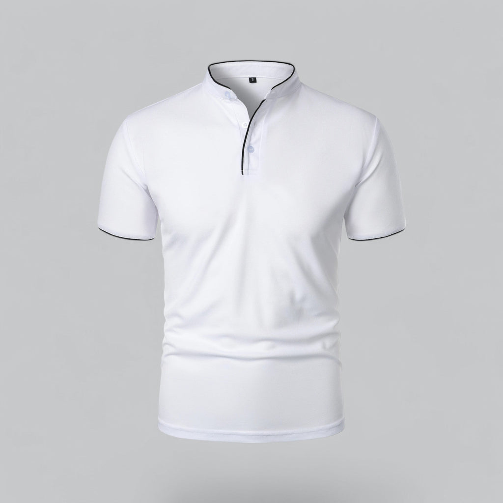 Men's Collarless Polo Shirt – Classic Style for Any Occasion
