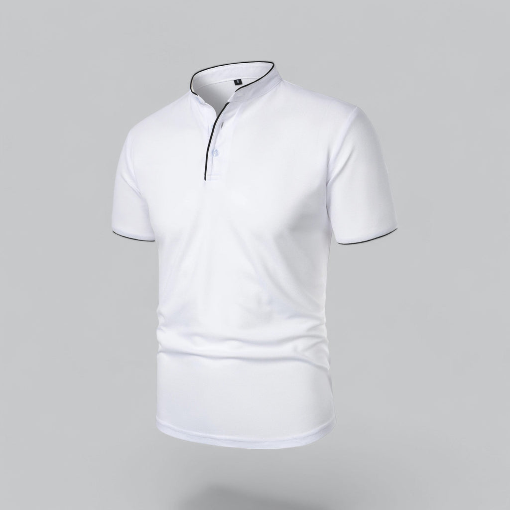 Men's Collarless Polo Shirt – Classic Style for Any Occasion