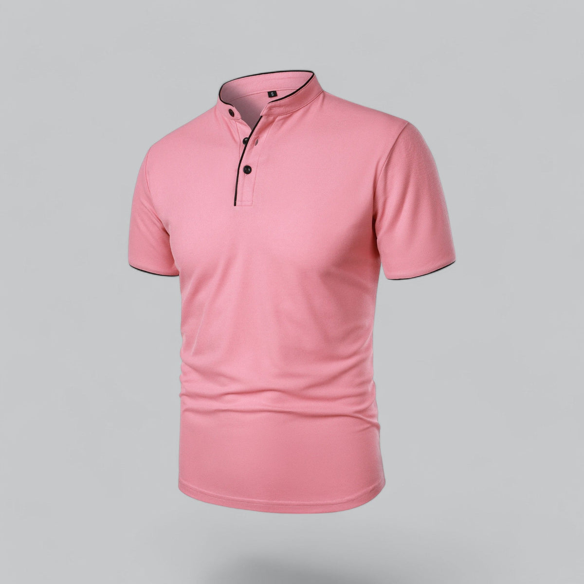 Men's Collarless Polo Shirt – Classic Style for Any Occasion