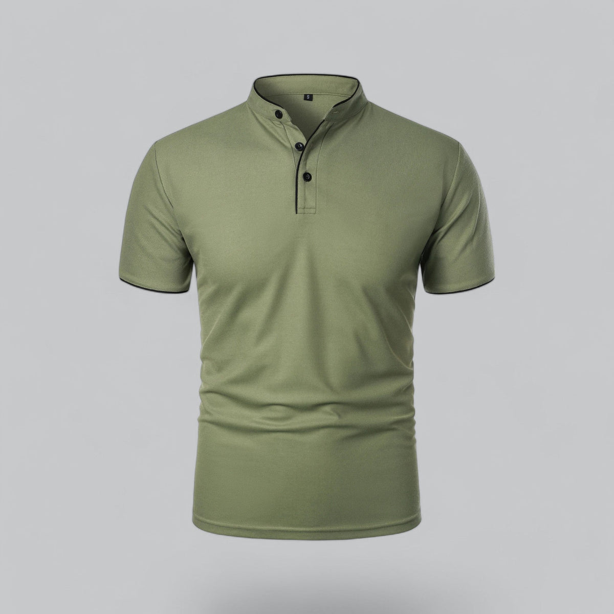 Men's Collarless Polo Shirt – Classic Style for Any Occasion
