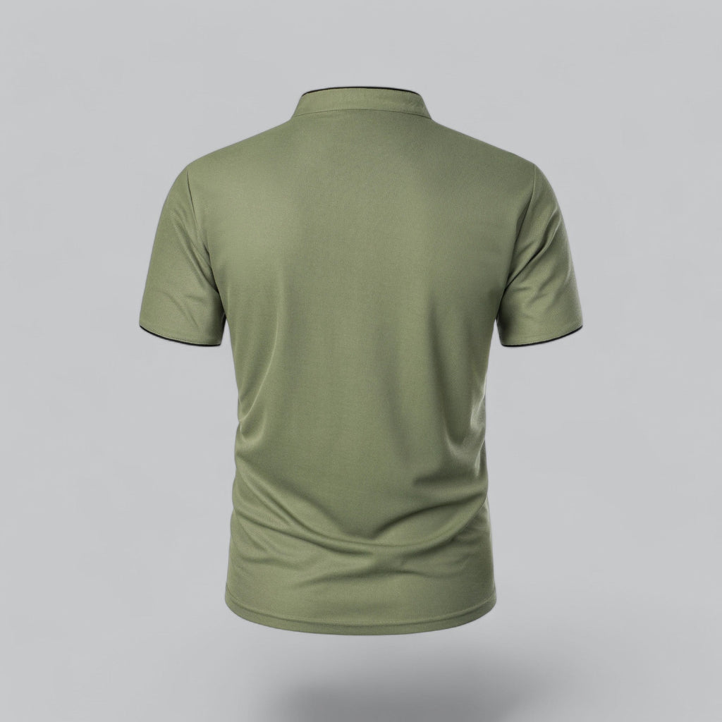 Men's Collarless Polo Shirt – Classic Style for Any Occasion