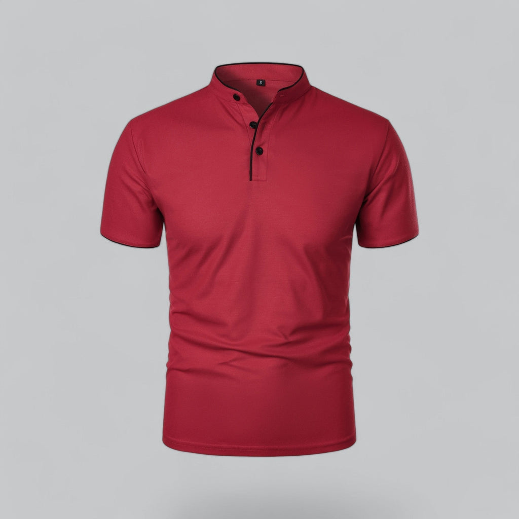 Men's Collarless Polo Shirt – Classic Style for Any Occasion