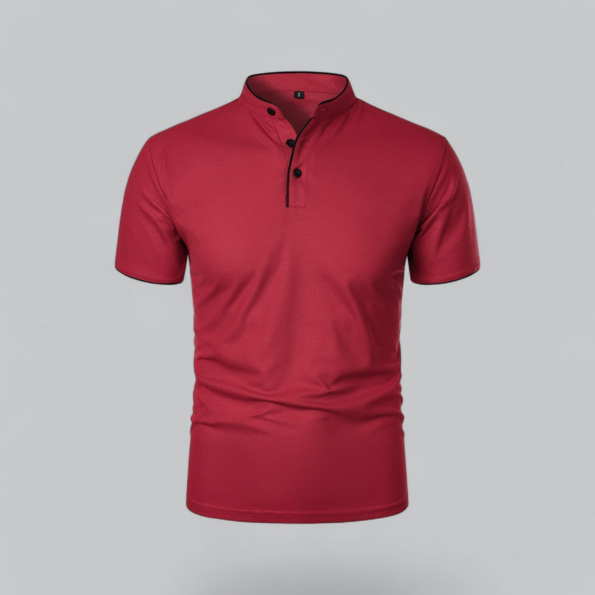 Men's Collarless Polo Shirt – Classic Style for Any Occasion