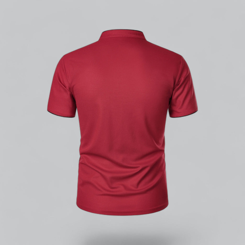 Men's Collarless Polo Shirt – Classic Style for Any Occasion